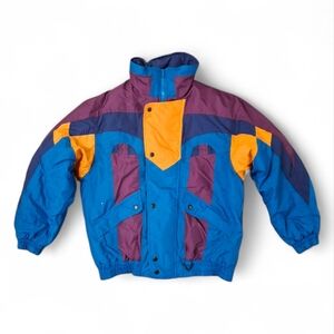 80s Vintage Ski Jacket Colorful Color Block Appartus Vintage Jacket